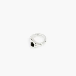 Women RAGBAG - Bague Dualism Onyx - Argent