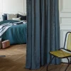 200 LINTEX Rideau à franges - Bleu de Nîmes