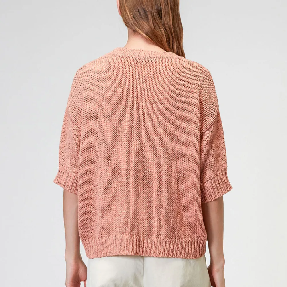 Women Roberto Collina - T-Shirt en Maille - Peche