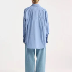 Women ROHE - Chemise Rayée - Bleu