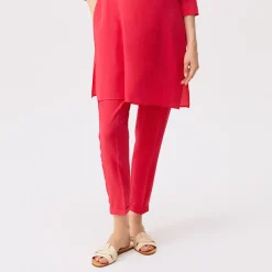 Women ROSSO 35 Rosso35 - Pantalon oversized en crêpe de chine - Fuchsia