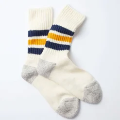 Women Rototo - Chaussettes Côtelées - Marine & Jaune