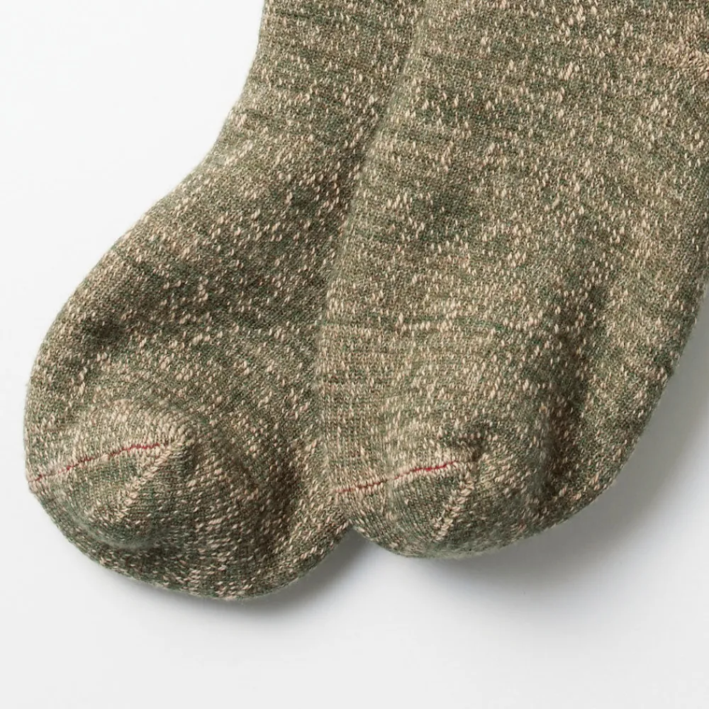 Women ROTOTO - Chaussettes double face - Vert/Marron