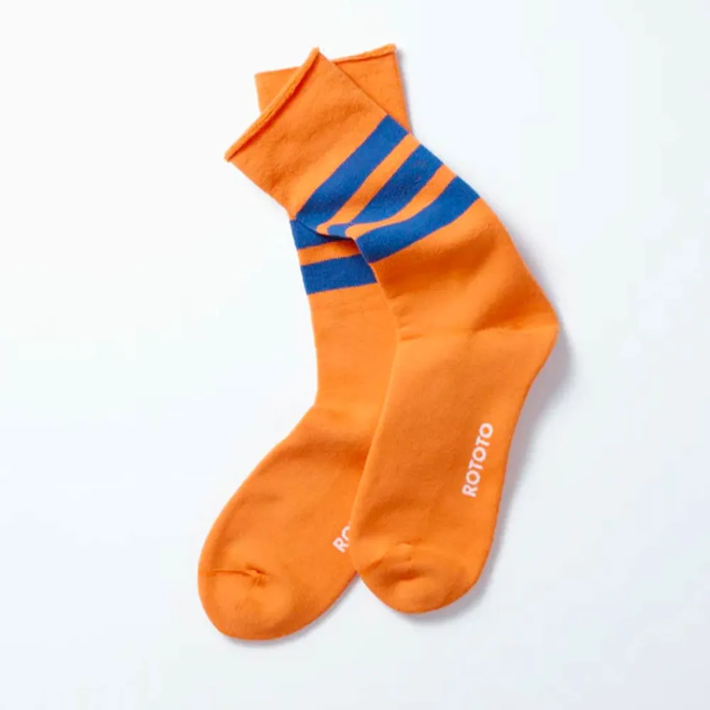 Women Rototo - Chaussettes Rayées - Orange