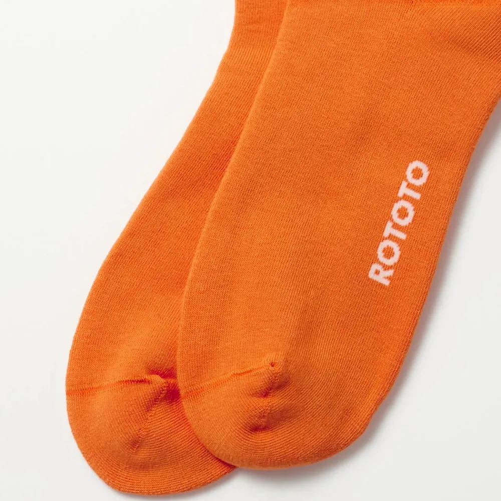 Women Rototo - Chaussettes Rayées - Orange