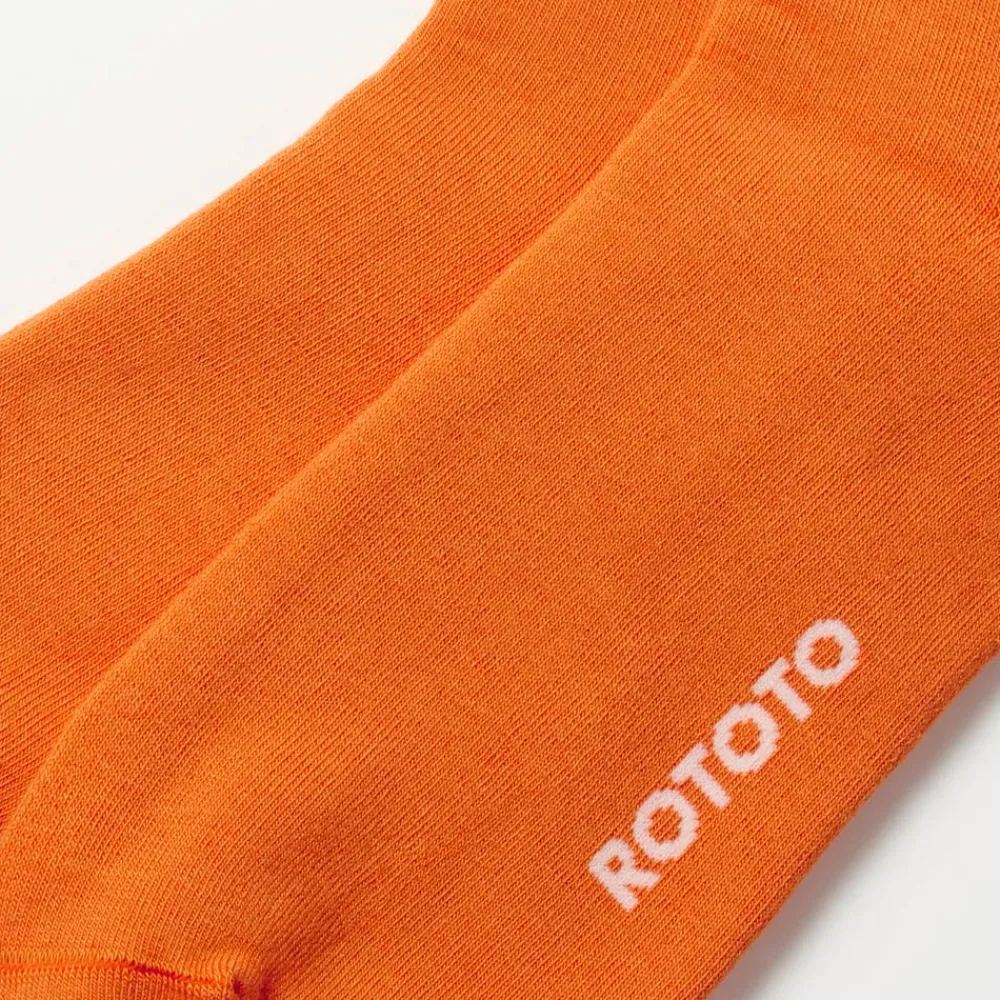 Women Rototo - Chaussettes Rayées - Orange