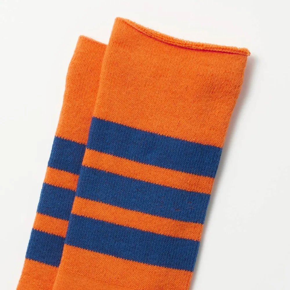 Women Rototo - Chaussettes Rayées - Orange