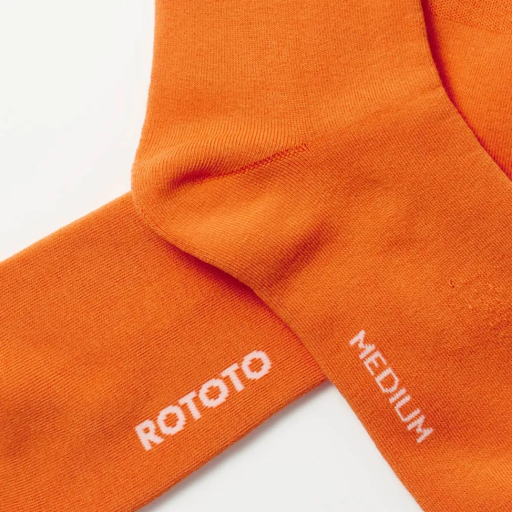 Women Rototo - Chaussettes Rayées - Orange