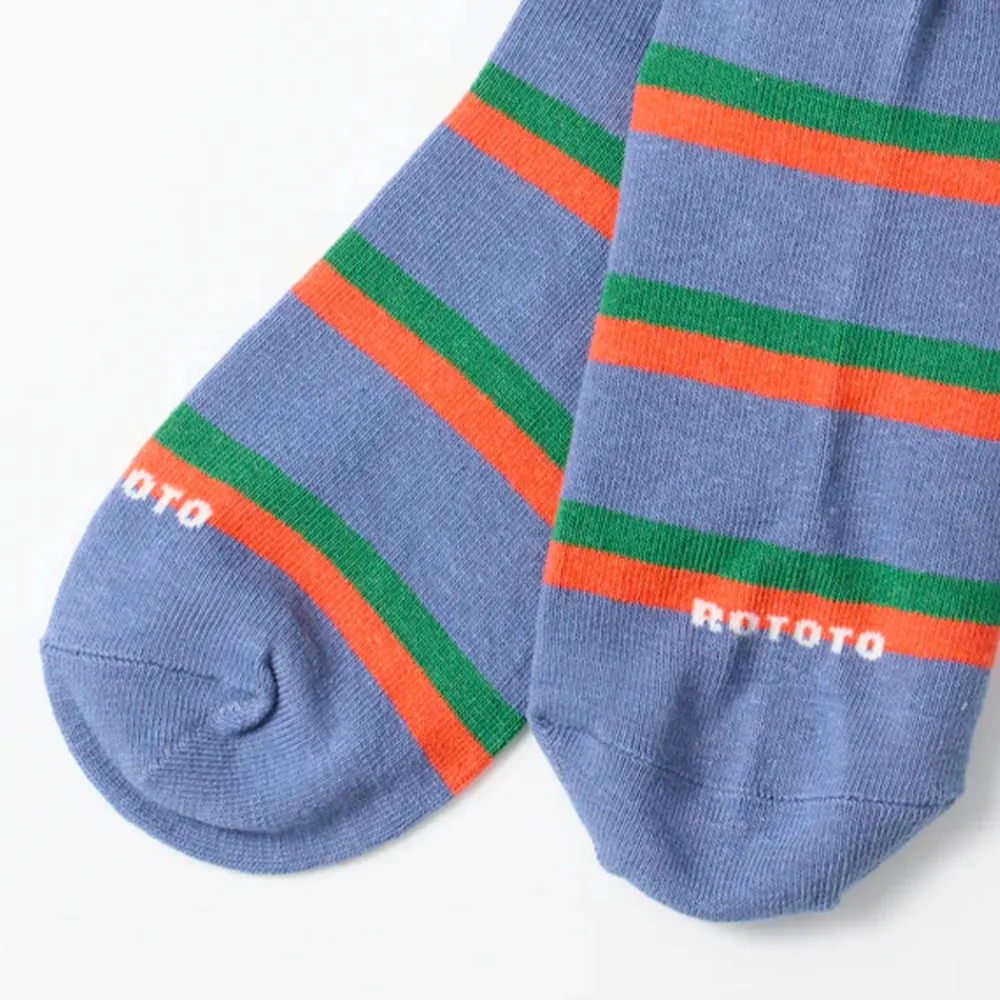Women ROTOTO - Chaussettes Rayées - Bleu