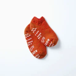 Women ROTOTO - Chaussettes Sockslipper - Rouge/Marron