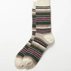 Women Rototo - Chaussettes tapisserie mexicaine - Vert/Rose
