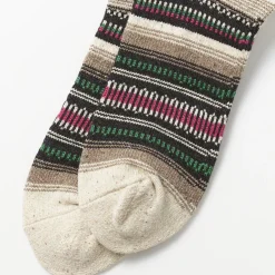Women Rototo - Chaussettes tapisserie mexicaine - Vert/Rose