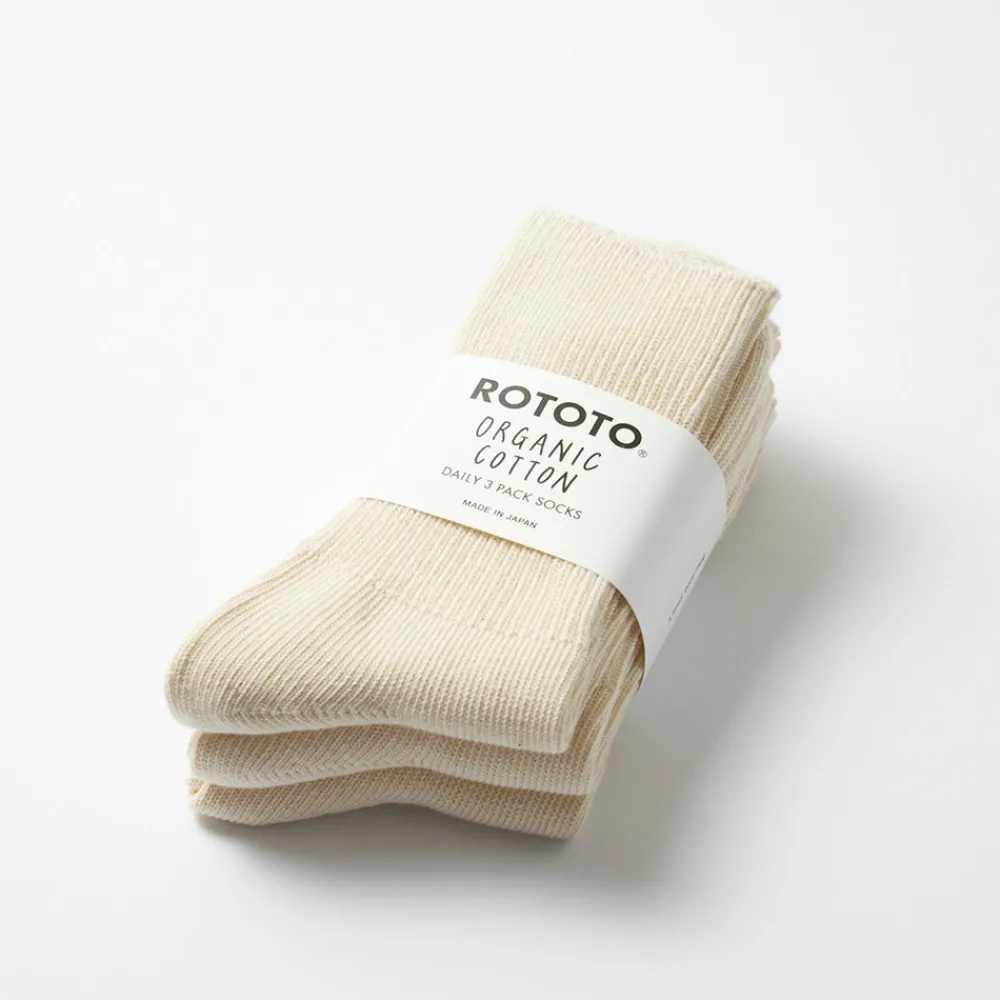 Women ROTOTO - Pack 3 chaussettes - Ecru