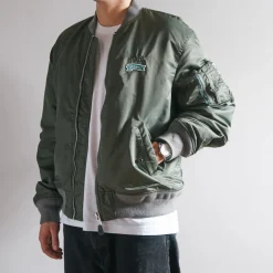 Women Schott x Merci - Bomber Vintage - Vert