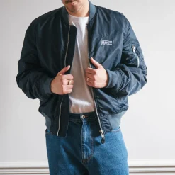 Women Schott x Merci - Bomber Vintage - Marine