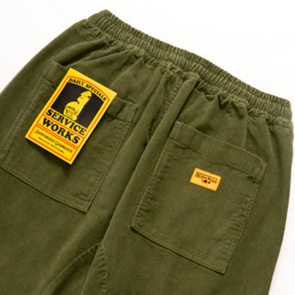 SERVICE WORKS - Pantalon Cordury - Olive