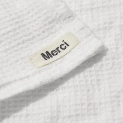 200 LINTEX Serviette de bain en lin - Nid d'abeille - Blanc Optique