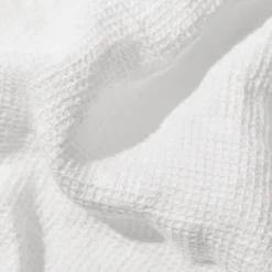 200 LINTEX Serviette de bain en lin - Nid d'abeille - Blanc Optique