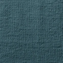 200 LINTEX Serviette de bain en lin - Nid d'abeille - Bleu Pétrole