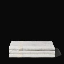 200 LINTEX Serviette de bain en lin - Nid d'abeille - Bande Pierre