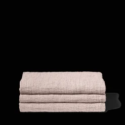 200 LINTEX Serviette de bain en lin - Waffle - Beige Rosé
