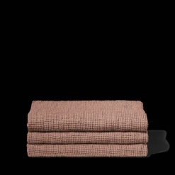 200 LINTEX Serviette de bain en lin - Waffle - Rose Argile