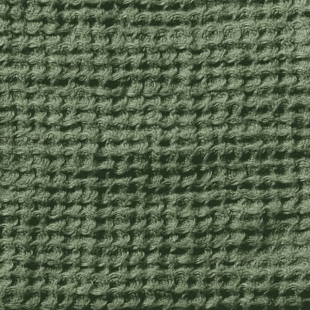200 LINTEX Serviette de bain en lin - Waffle - Vert d'Anduze