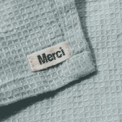200 LINTEX Serviette de bain en lin - Nid d'abeille - Gris Vésuve