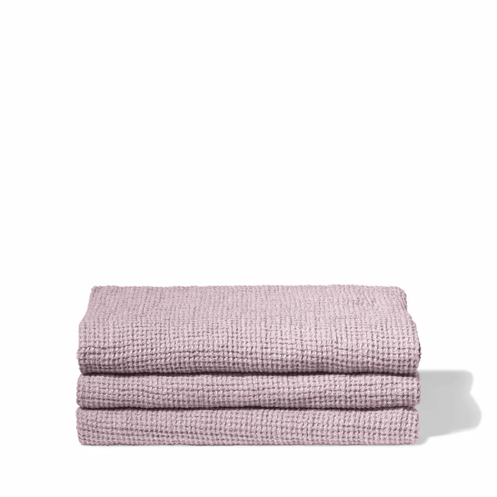 200 LINTEX Serviette de bain en lin - Waffle - Parme Fuji Iro