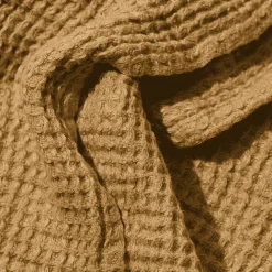200 LINTEX Serviette de bain en lin - Waffle - Jaune Asahi