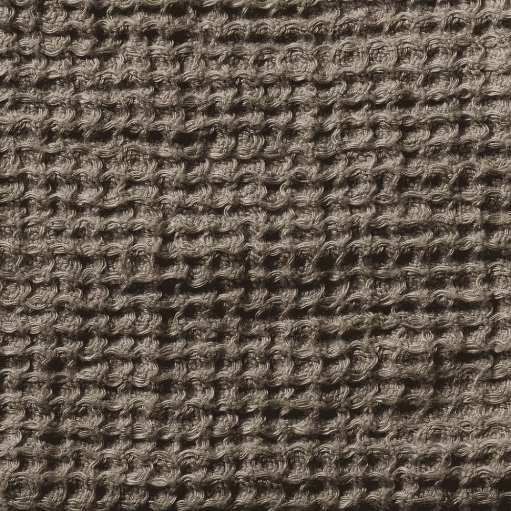 200 LINTEX Serviette de bain en lin - Waffle - Brun Cha Iro