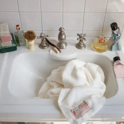 2100 GAZEX Serviette de bain en éponge - Blanc Optique