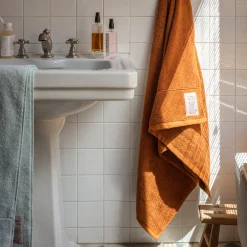 2100 GAZEX Serviette de bain en éponge - Brique de Sienne