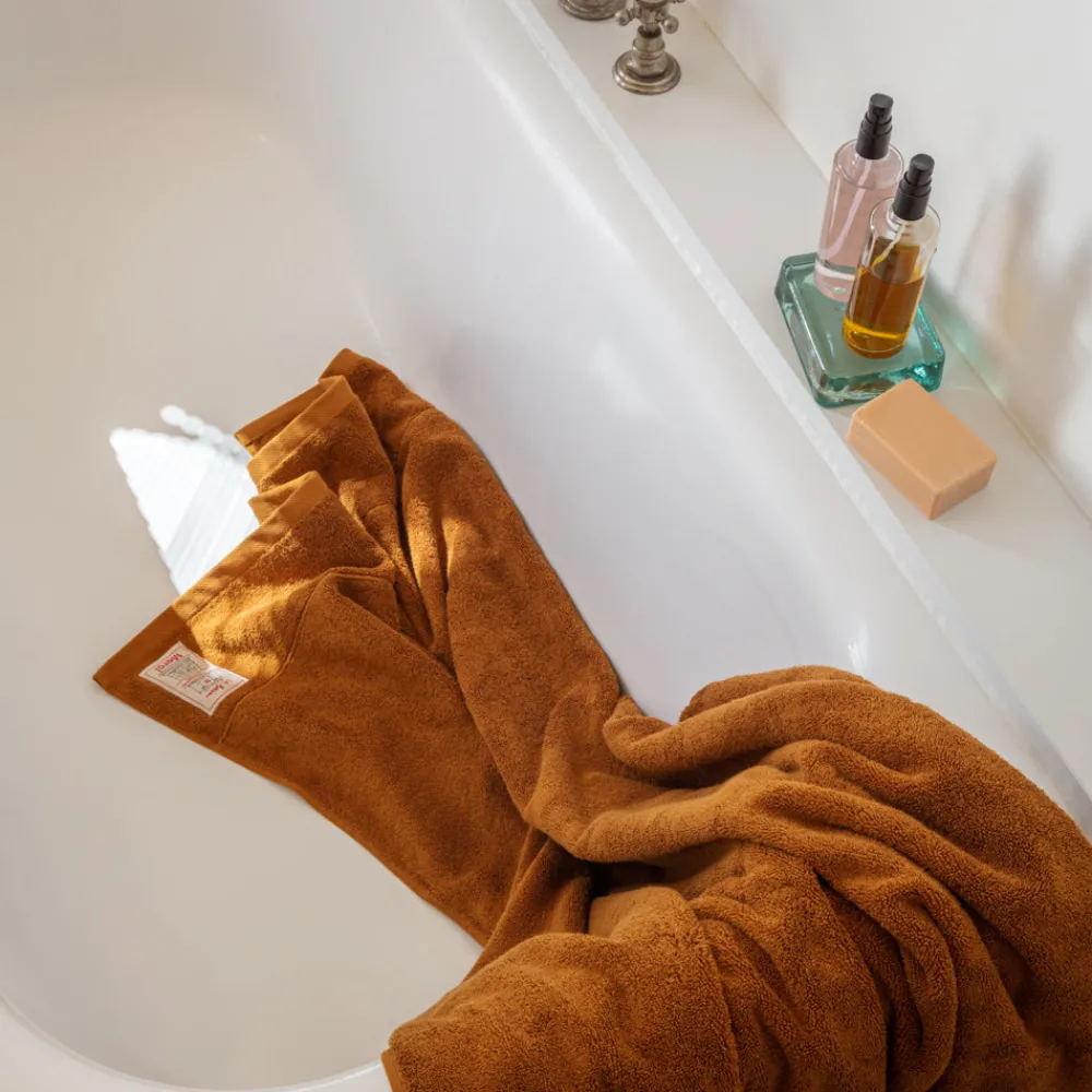 2100 GAZEX Serviette de bain en éponge - Brique de Sienne
