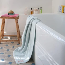 2100 GAZEX Serviette de bain en éponge - Bleu Antiparos