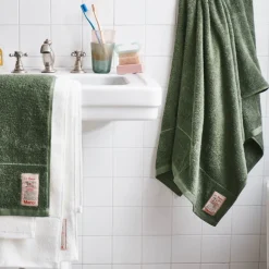 2100 GAZEX Serviette de bain en éponge - Vert d'Anduze