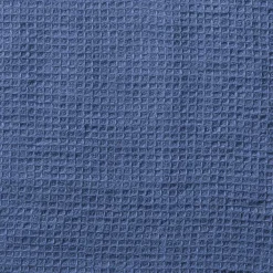 200 LINTEX Serviette de bain invité en lin - Nid d'abeille - Bleu Paros