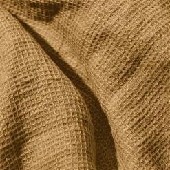 200 LINTEX Serviette de bain invité en lin - Nid d'abeille - Jaune Asahi