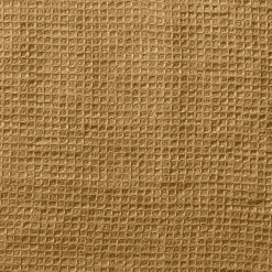 200 LINTEX Serviette de bain invité en lin - Nid d'abeille - Jaune Asahi