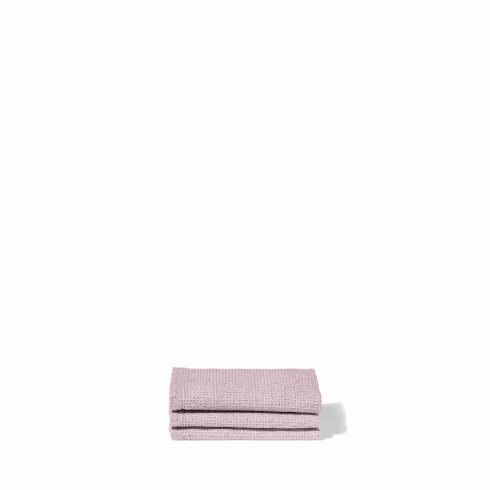 200 LINTEX Serviette de bain invité en lin - Nid d'abeille - Parme Fuji Iro