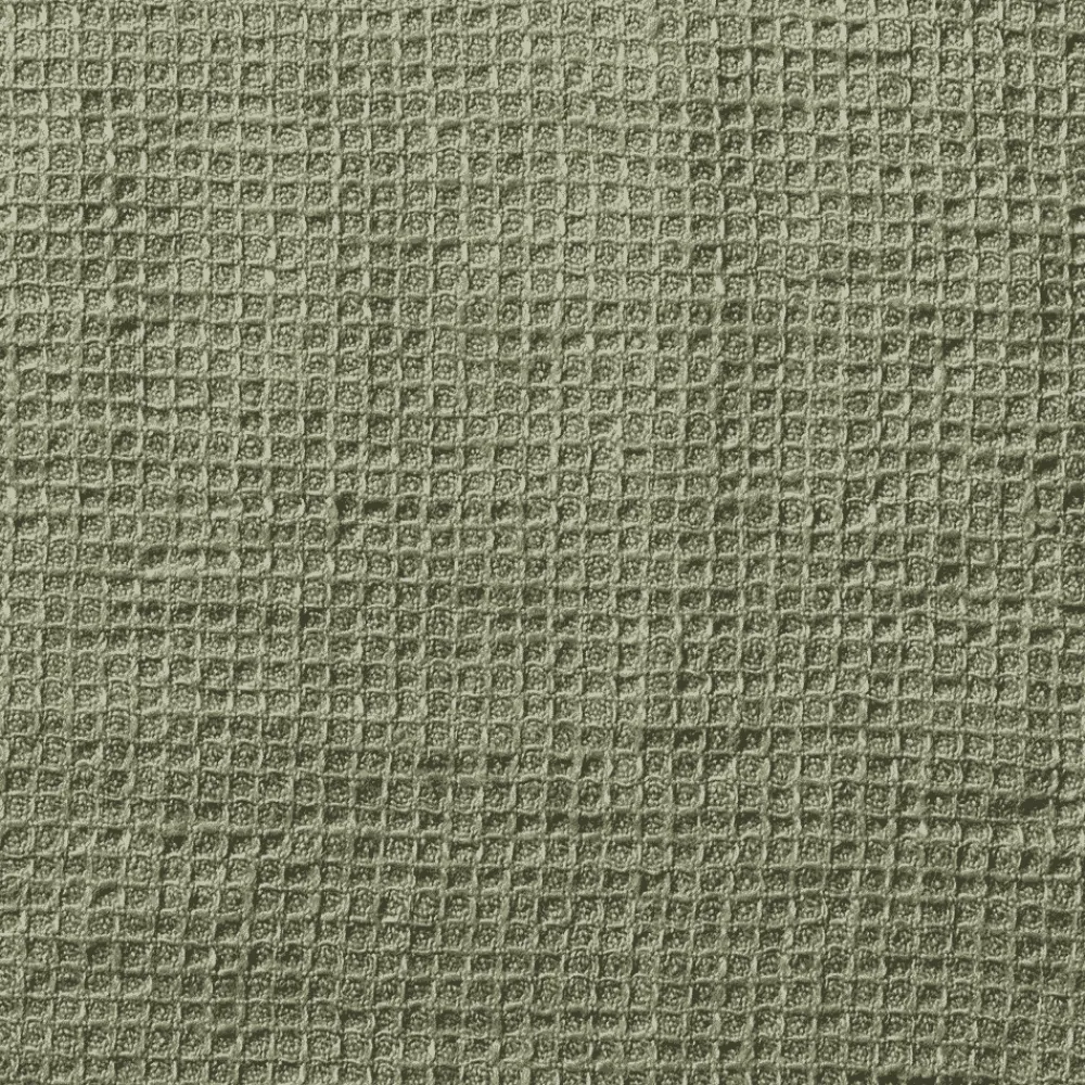 200 LINTEX Serviette de bain invité en lin - Nid d'abeille - Vert Komorebi