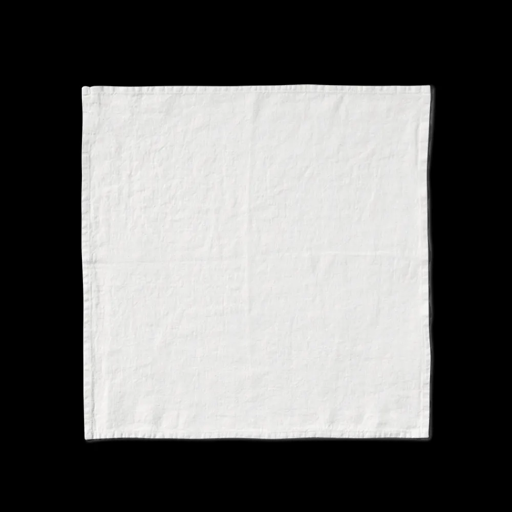 200 LINTEX Serviette de table en lin lavé - Blanc Optique