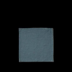 200 LINTEX Serviette de table en lin lavé - Bleu Pétrole