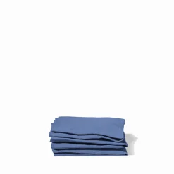 200 LINTEX Serviette de table en lin lavé - Bleu Paros