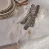 200 LINTEX Serviette de table en lin lavé - Blanc Gres