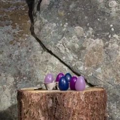 1061 CIERGERIE DES PREMONTRES Set de 6 bougies en forme d'oeufs