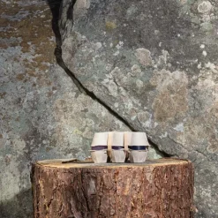 1061 CIERGERIE DES PREMONTRES Set de 6 bougies en forme d'oeufs