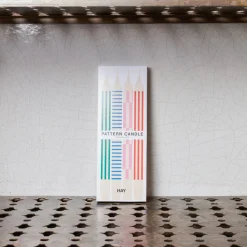 208 HAY Set de 4 bougies Geometry - Clair