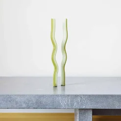 880 HEADSUP DESIGN COMPANY Set de 2 bougies Wiggle - Vert