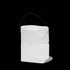 MERCI Set de 4 lanternes en papier - Blanc et argenté